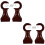 4 Pcs Wood Curtain Rod Bracket Support Rack 7
