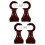 4 Pcs Wood Curtain Rod Bracket Support Rack 8