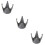 3Pièces Ventouses Casque Silicone Gris Décoration Pratique 1