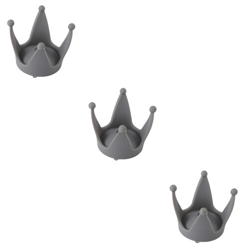 3Pièces Ventouses Casque Silicone Gris Décoration Pratique