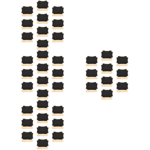 40Ensembles Ardoises Miniatures Pied Bois Multicolores Décoratives