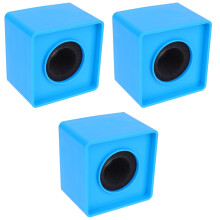 3Pièces Mic Logo Station Bleue Pratique Et Résistante Pour Interview