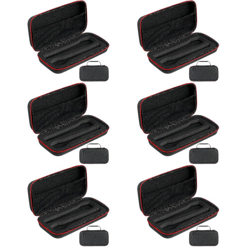 6Pièces Pochette Microphone Rigide Eva Protection Chargeur Noir