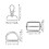 96Pcs Silver Metal Strap Buckle Set D-Ring Spring Hooks Keychain Clips 2