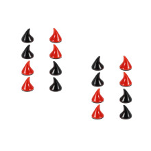 16Pièces Accessoires De Casque Cornes Diaboliques ABS Couleurs Variées