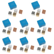 8Ensembles Blocs Physique Aluminium Bois Fer Cuivre Couleurs Variées
