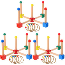 3Ensembles Jeu De Quilles D'extérieur En Bois Durable Couleurs