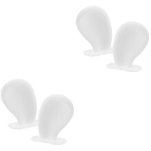 2Paires Oreilles De Casque En Silicone Blanches Décoratives