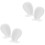 2Paires Oreilles De Casque En Silicone Blanches Décoratives 1