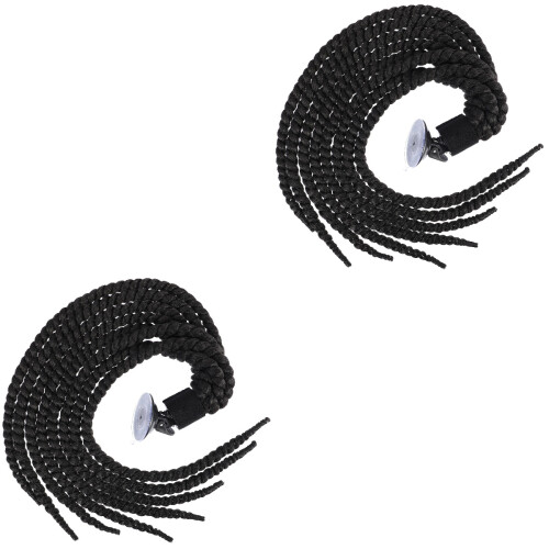 2Pièces Ornements Casque Noir Décor Durable Sûr
