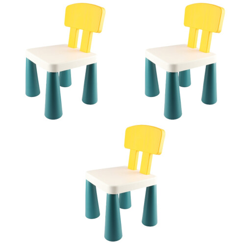 3Pièces Chaise Bébé Multifonctionnelle En Blocs Couleurs Assorties