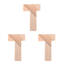 12Pièces Puzzle En Bois Khaki Jeu Éducatif Familial