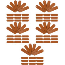 500Pièces Étiquettes Décoratives Marron PU Pour Création Vêtements DIY
