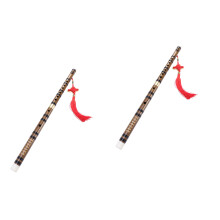 2Pièces Flûte En Bambou Assortie Pour Et Décoration
