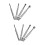 2Ensembles Calibres Internes Argent Flexibles Pour Mesure De 1