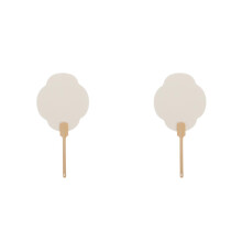 2Pièces Éventails DIY À Peindre En Papier Bois Pour Cadeau