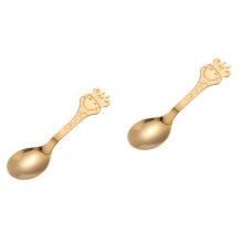 2Pièces Cuillères Enfant Acier Inoxydable Polies Animaux
