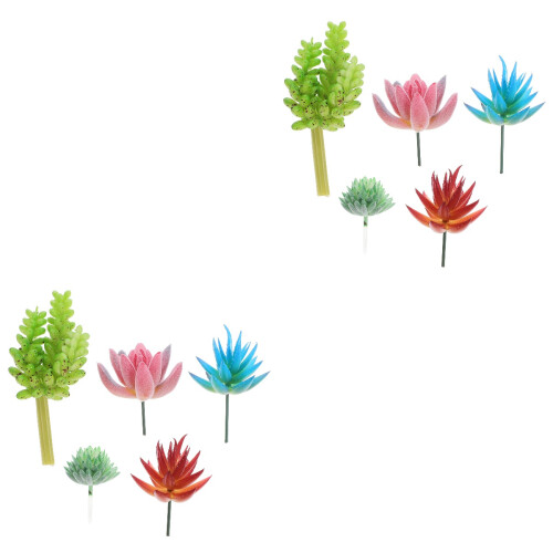 10Pièces Décor Succulent Artificiel Accessoire Maison Mini