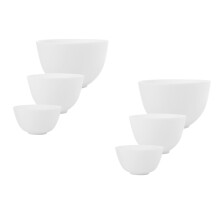 6Pièces Bols Mélangeurs Silicone Blancs Pour Masques Outils DIY