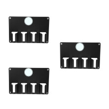 3Pièces Boîte De Rangement Tondeuse Mural En PP Noir Pour Salon