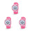 3Pièces Étanches Enfants Silicone Rose Confortables Lumineuses 1