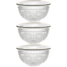 3Pièces Bols Créatifs En Verre Transparent Bol Cuisine Salade Dessert