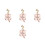 4Pièces Décoratifs Roses Pour Bracelet Montre Mode Chic 1