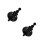 2Pcs Black Suction Cup Mount Bracket for Car Cooling Fan Easy Install 5