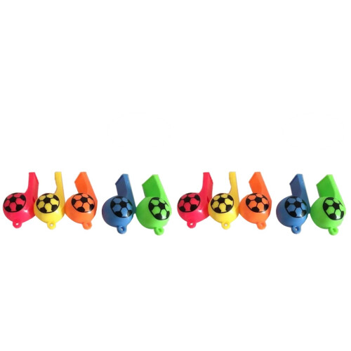24Pièces Sifflets Plastique Multicolores Pour Jeux Enfants