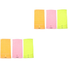 6Pièces Lingettes En Coton Brodées Douces Absorbantes