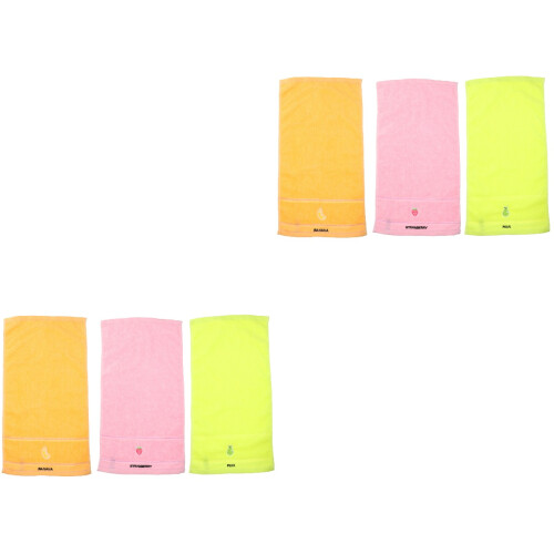 6Pièces Lingettes En Coton Brodées Douces Absorbantes