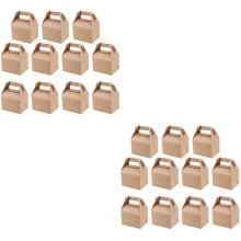 40Pièces Boîtes Krafts Papier Kaki Tote Durable Pour Cadeaux