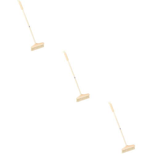 3Pièces Balais Bois Souples Usage Khaki Manche Télescopique