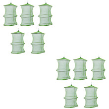 10Pièces Panier De Pliable En Nylon Vert,