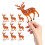 40Pcs Reusable Brown Plastic Christmas Cake Picks Cupcake Decorations 5
