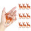 40Pcs Reusable Brown Plastic Christmas Cake Picks Cupcake Decorations 6