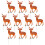 40Pcs Reusable Brown Plastic Christmas Cake Picks Cupcake Decorations 7
