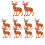 40Pcs Reusable Brown Plastic Christmas Cake Picks Cupcake Decorations 8