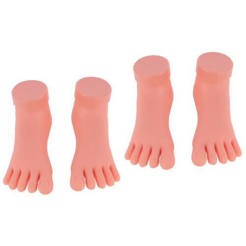 4Pièces Pratique Ongles Pieds Beige Pour Formation