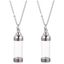 2 Pièces Pendentif Urne Pour Animal Collier Porte-Cendres À Conserver