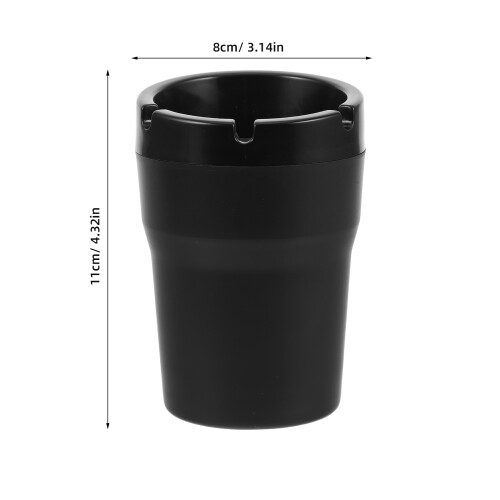5Pcs Compact Black Car Butt Bucket Smokeless Auto Ashtray with Lid 1