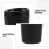 5Pcs Compact Black Car Butt Bucket Smokeless Auto Ashtray with Lid 6