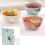 3Pcs Kitchen Fruit Bowl Double Layer with Phone Holder Beige 10