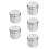 5Pcs Stainless Steel Sterilization Storage Jar Silver for Salon Use 5