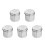 5Pcs Stainless Steel Sterilization Storage Jar Silver for Salon Use 6