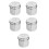 5Pcs Stainless Steel Sterilization Storage Jar Silver for Salon Use 8