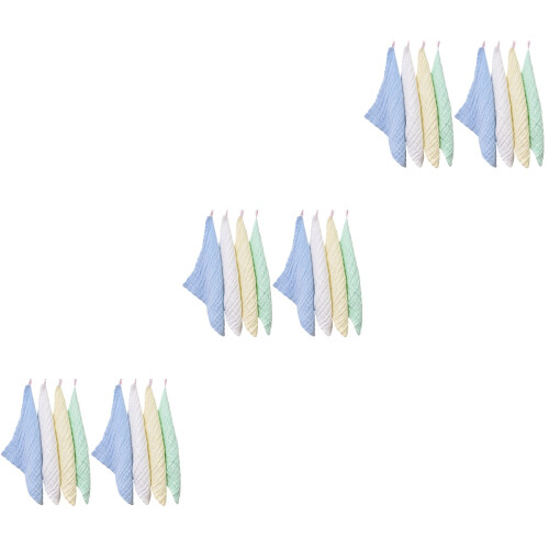 24Pièces Serviettes 6 Couches Absorbantes Variées
