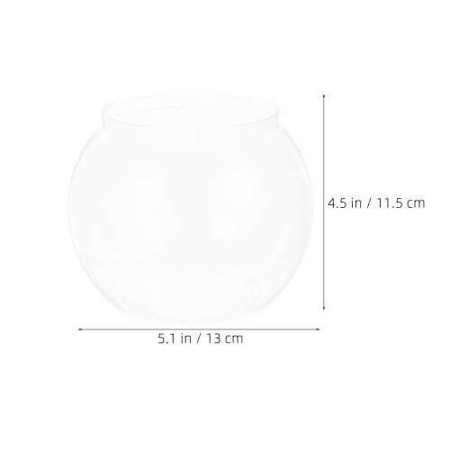 2Pcs Transparent Plastic Fish Bowls Small Portable Decorative Tanks 1
