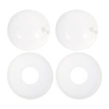 2Pièces Coquilles De Lait Transparentes En Silicone Flexible