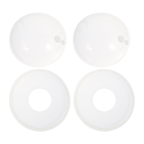 2Pièces Coquilles De Lait Transparentes En Silicone Flexible